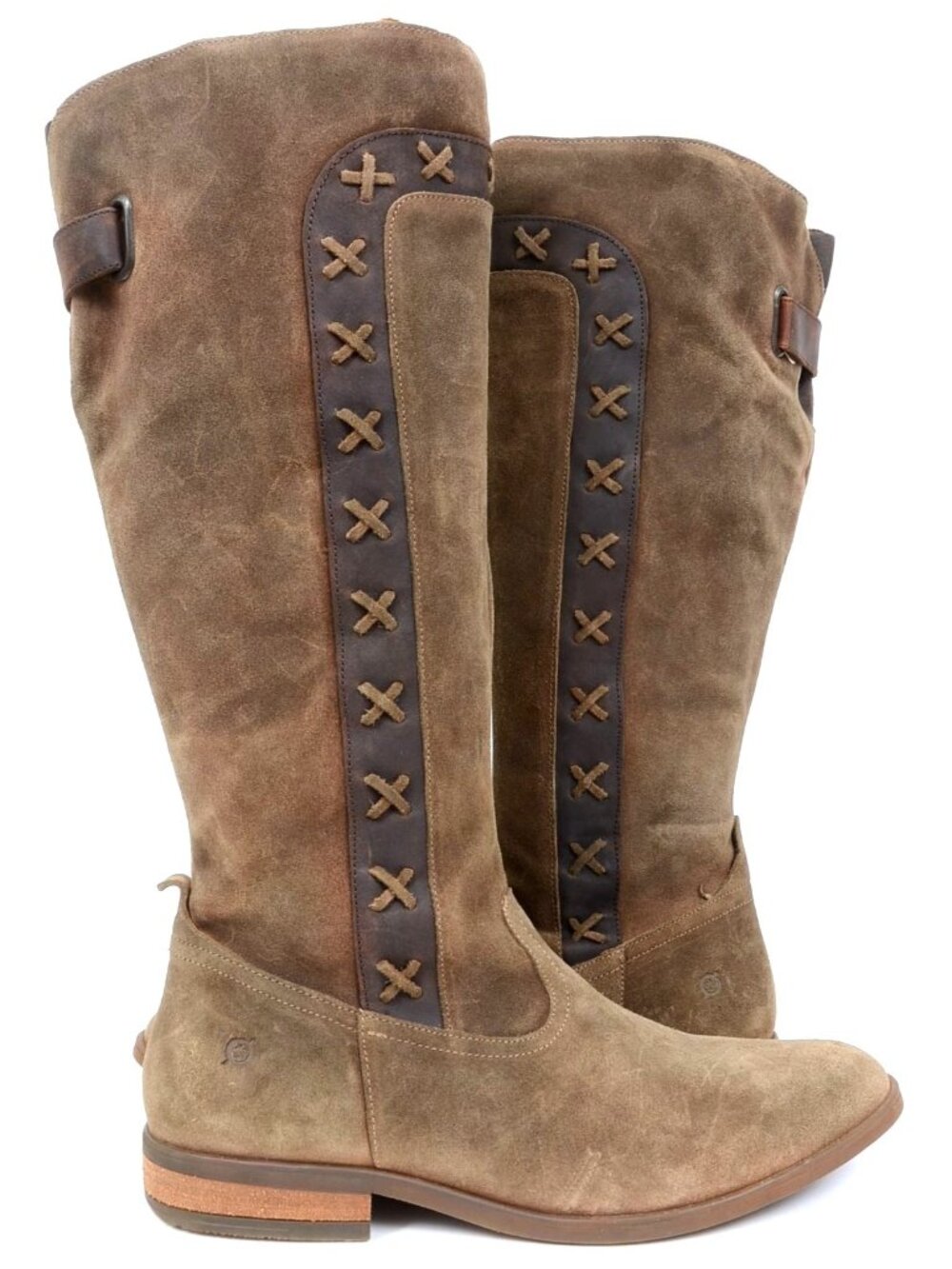 Børn Albi Women's 11 M US Suede Leather Western Knee Riding Boot Festival Rustic - Picture 2 of 10